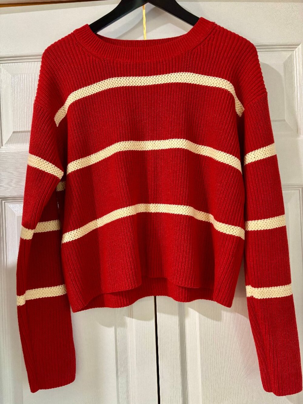 Banana Republic 100% Cotton Striped Sweater Size Large
